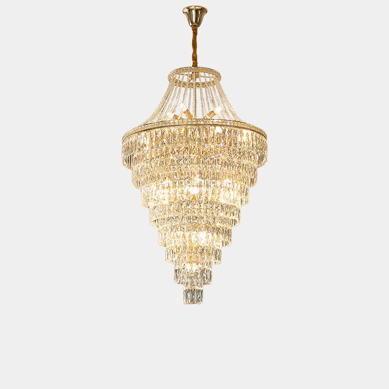 WOMO Oversized Gold Crystal Chandelier-WM2379
