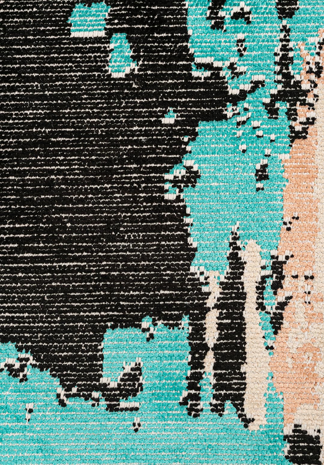 Capri Black - Petrol Rug