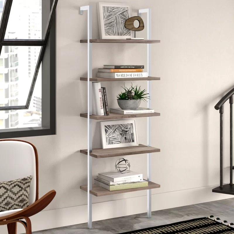 Valmiera Minimalist Ladder Bookshelf