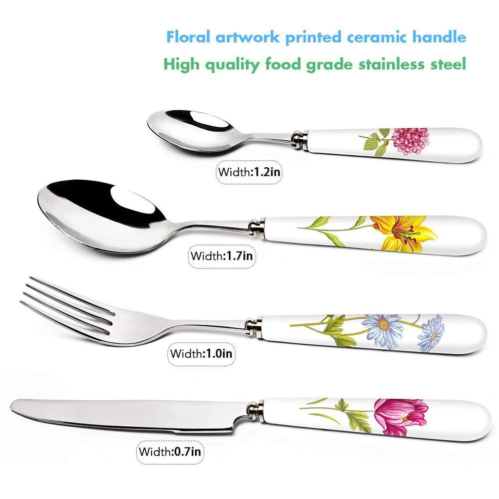 Floral Elegant Floral Flatware Set