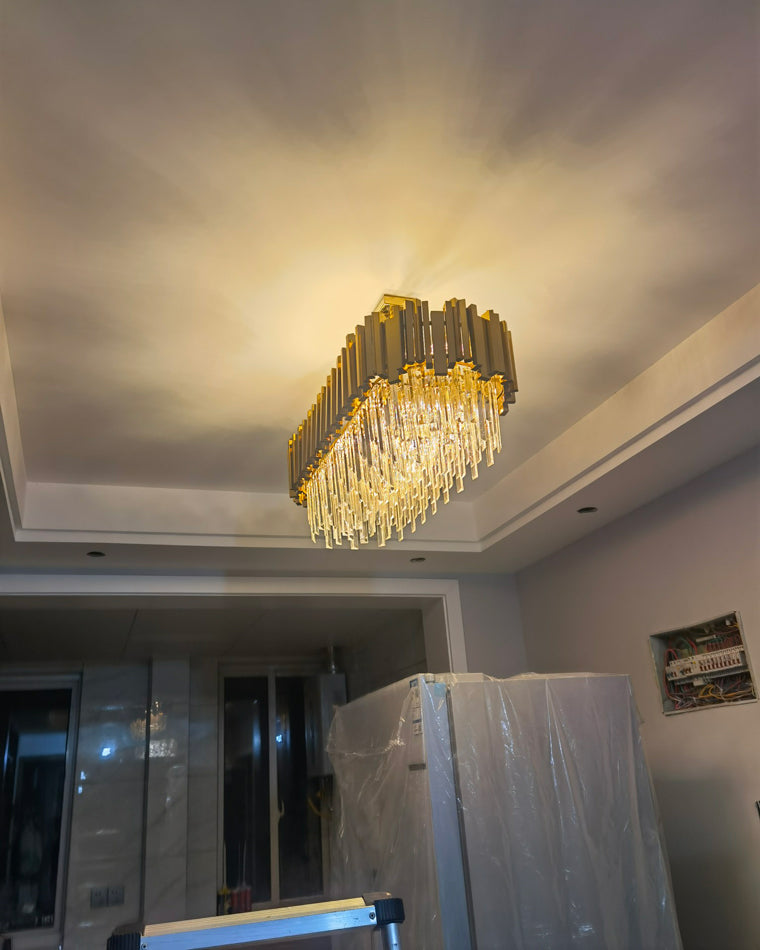 WOMO Linear Gold Crystal Chandelier-WM2185c