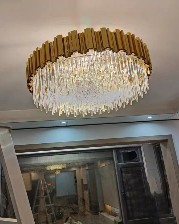 WOMO Linear Gold Crystal Chandelier-WM2185c