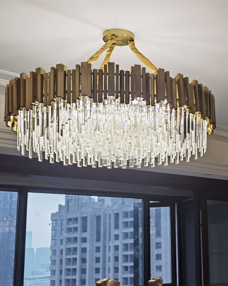 WOMO Linear Gold Crystal Chandelier-WM2185c