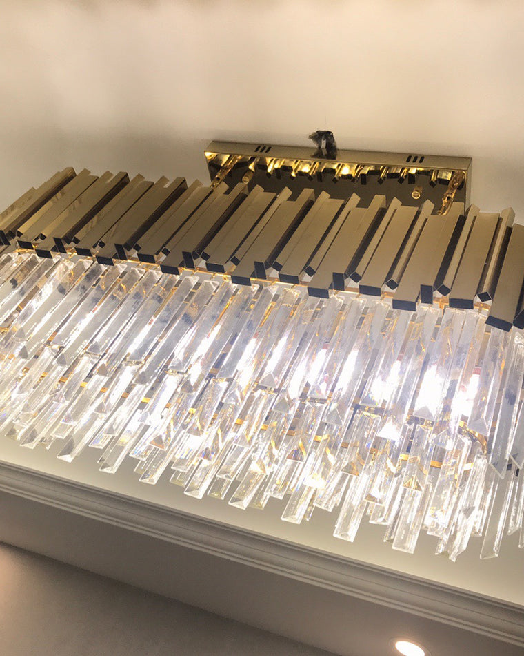 WOMO Linear Gold Crystal Chandelier-WM2185c