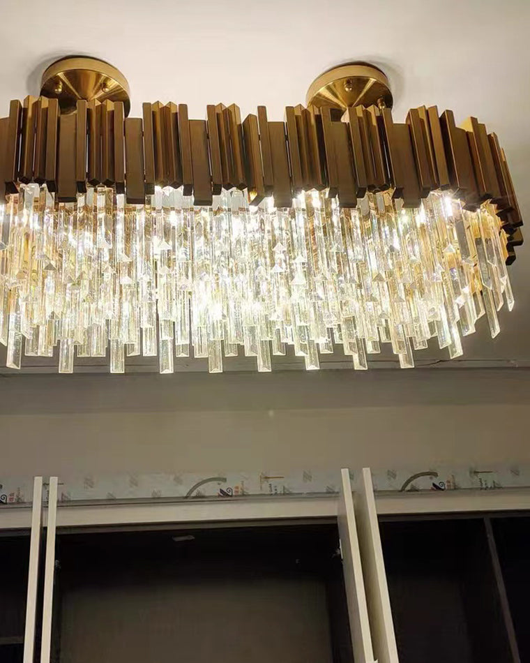 WOMO Linear Gold Crystal Chandelier-WM2185c