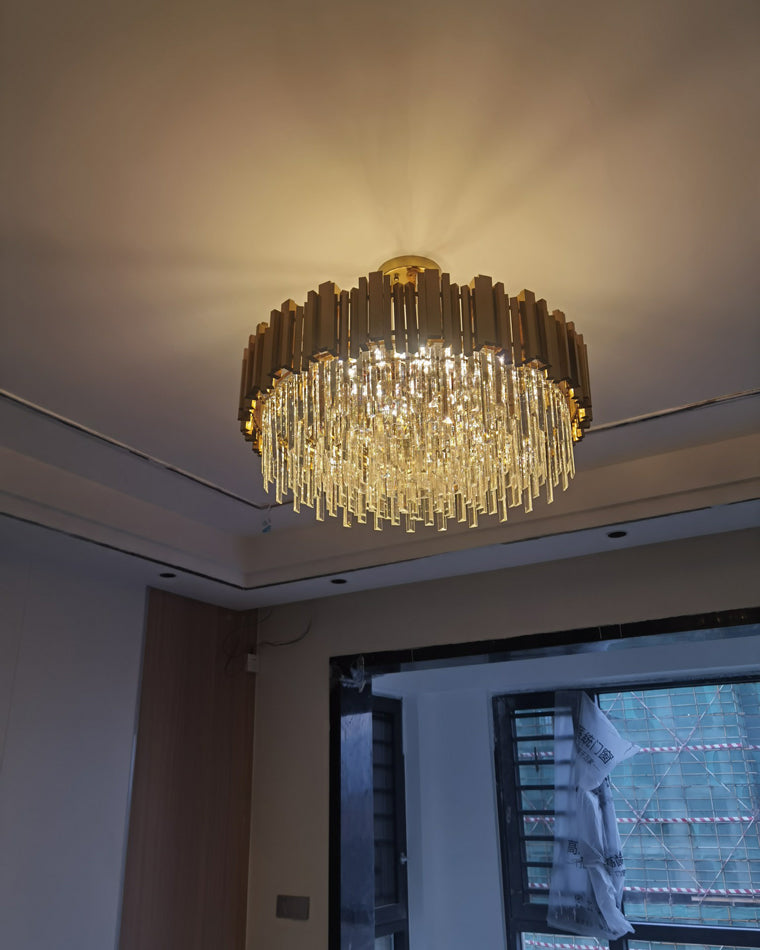 WOMO Linear Gold Crystal Chandelier-WM2185c