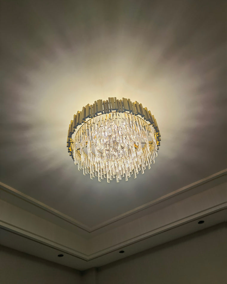 WOMO Linear Gold Crystal Chandelier-WM2185c