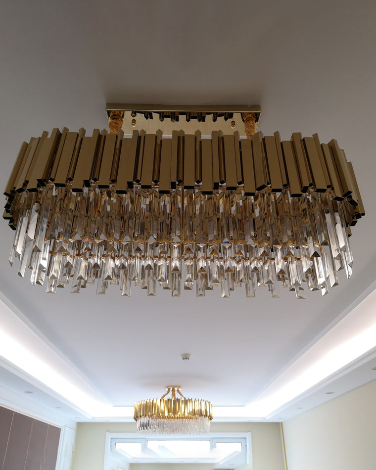 WOMO Linear Gold Crystal Chandelier-WM2185c