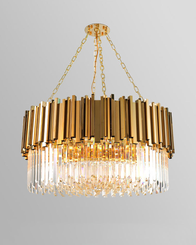 WOMO 2 Tier Gold Crystal Chandelier-WM2185b