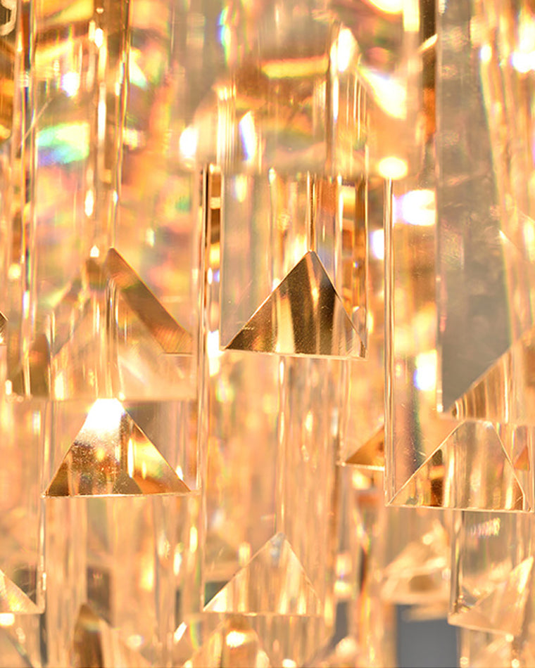 WOMO 2 Tier Gold Crystal Chandelier-WM2185b