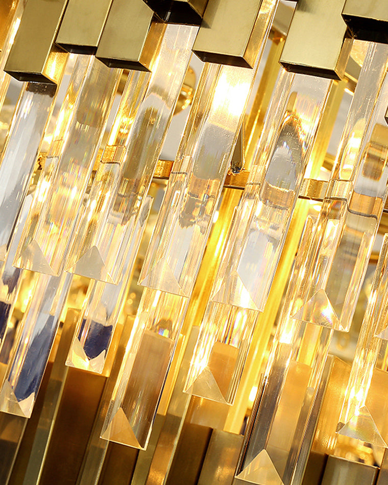 WOMO 2 Tier Gold Crystal Chandelier-WM2185b