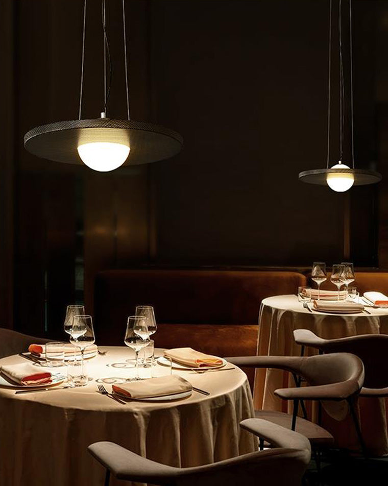 WOMO Black Disc Pendant Light-WM2324