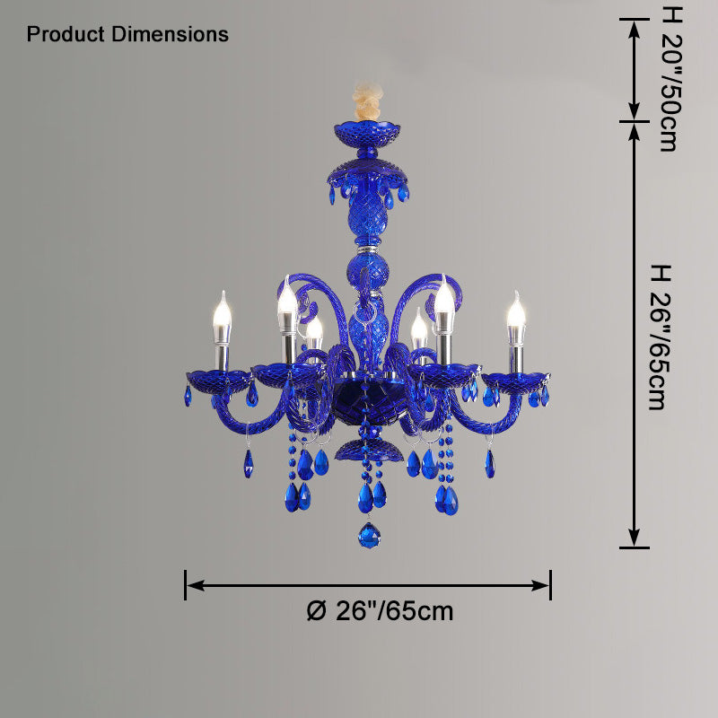 WOMO Blue Crystal Chandelier-WM2348