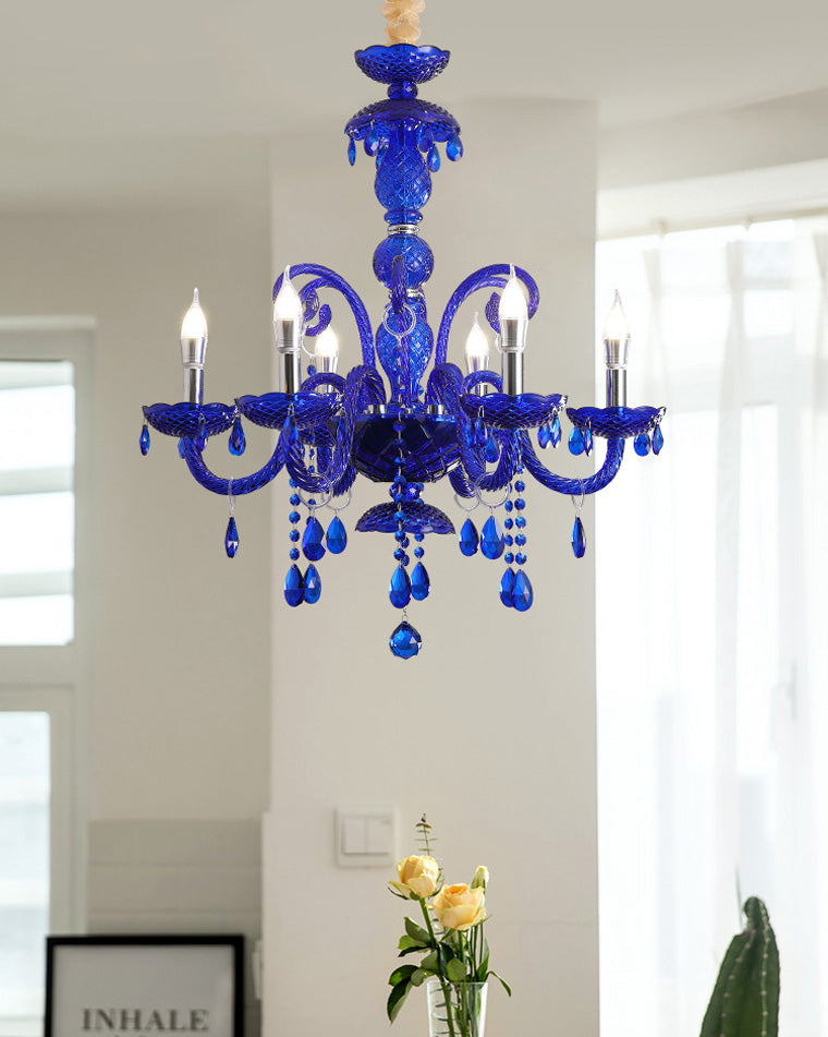 WOMO Blue Crystal Chandelier-WM2348