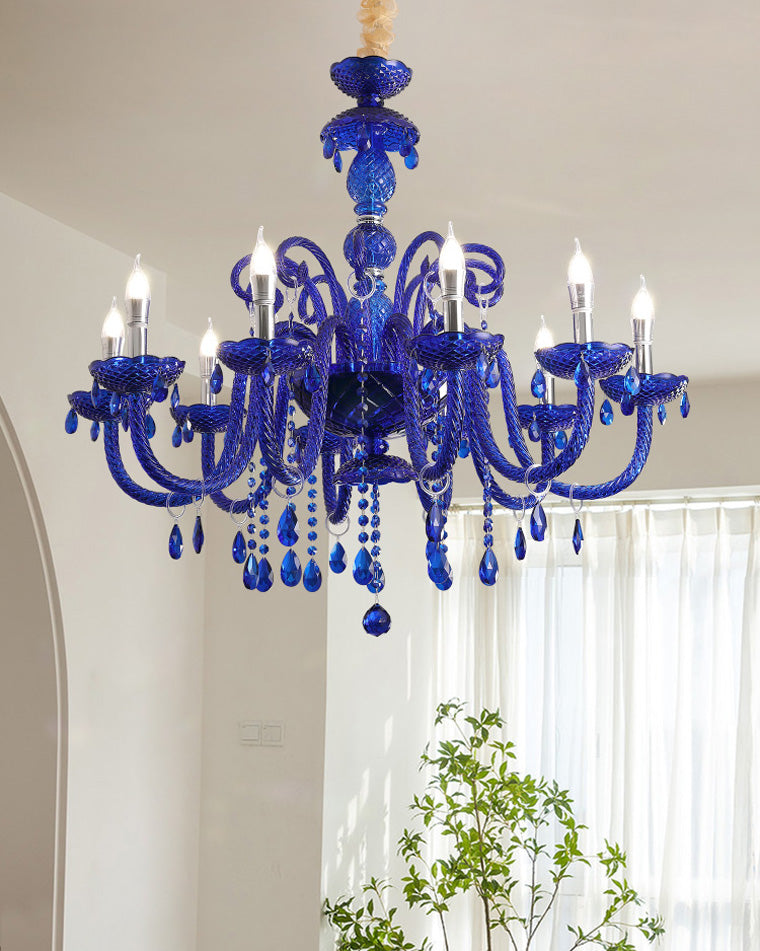 WOMO Blue Crystal Chandelier-WM2348
