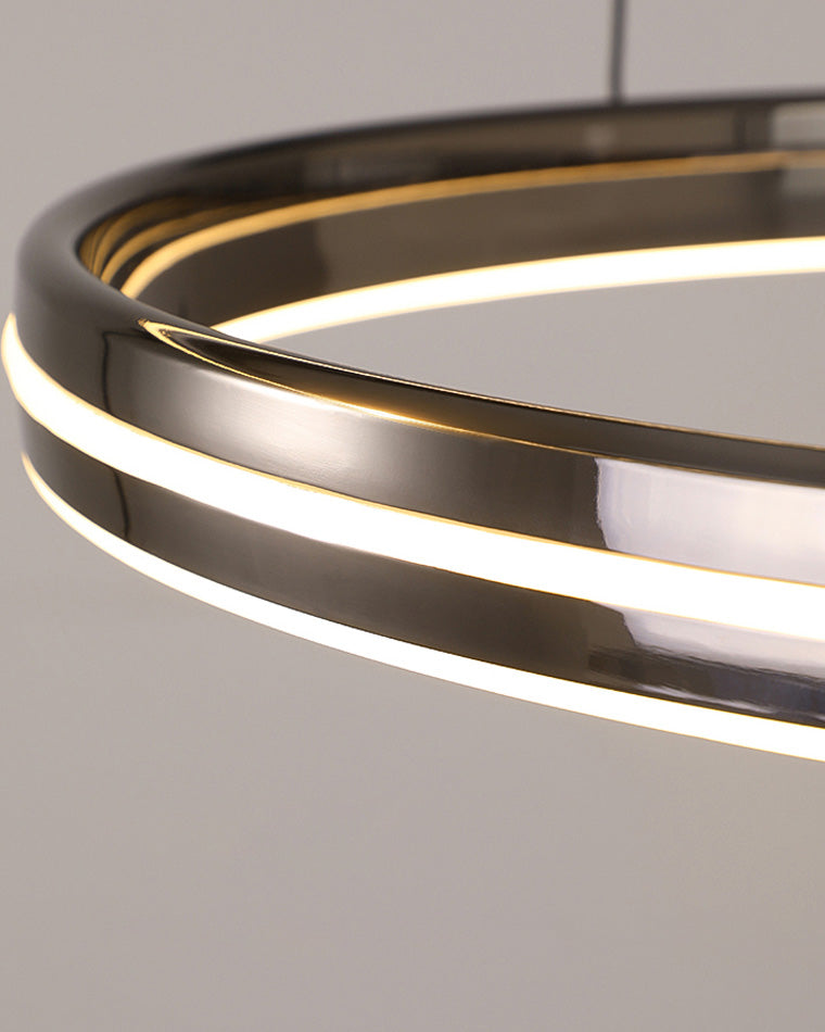 WOMO Black Crystal Led Ring Chandelier-WM2365