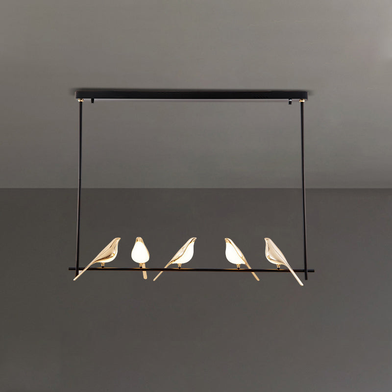 WOMO Black and Gold Bird Chandelier-WM2512