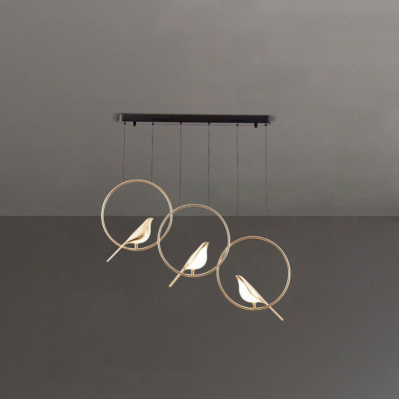 WOMO Black and Gold Bird Chandelier-WM2512