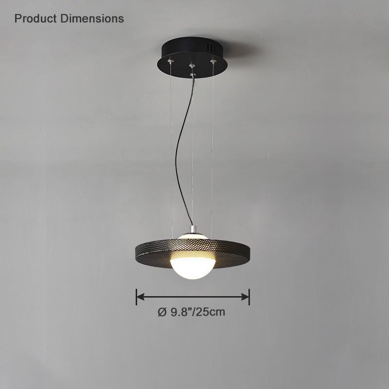 WOMO Black Disc Pendant Light-WM2324
