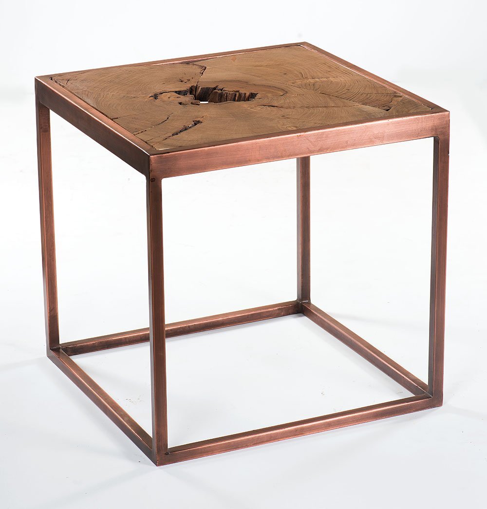 Taula Copper Base Side Table