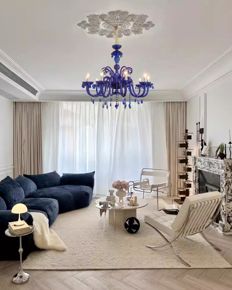 WOMO Blue Crystal Chandelier-WM2348