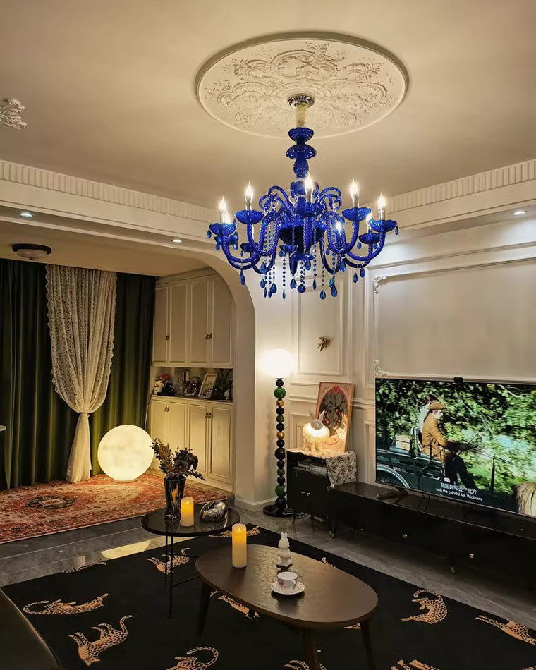 WOMO Blue Crystal Chandelier-WM2348