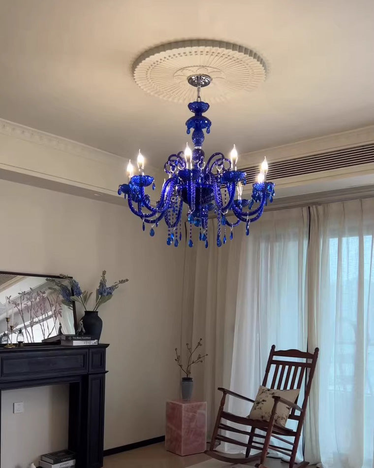 WOMO Blue Crystal Chandelier-WM2348