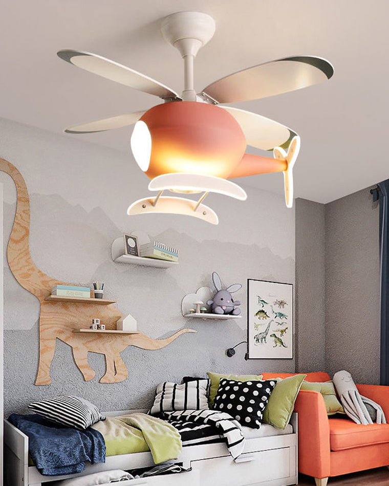 WOMO Airplane Children Ceiling Fan Lamp-WM5007
