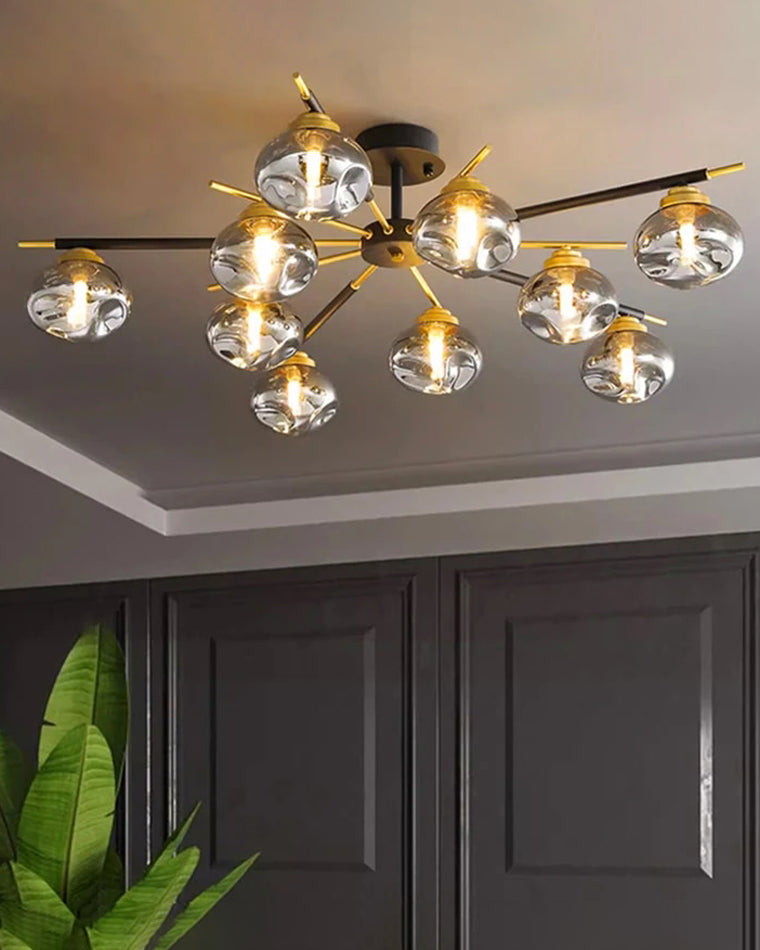 WOMO Blown Glass Flush Mount Chandelier-WM2261