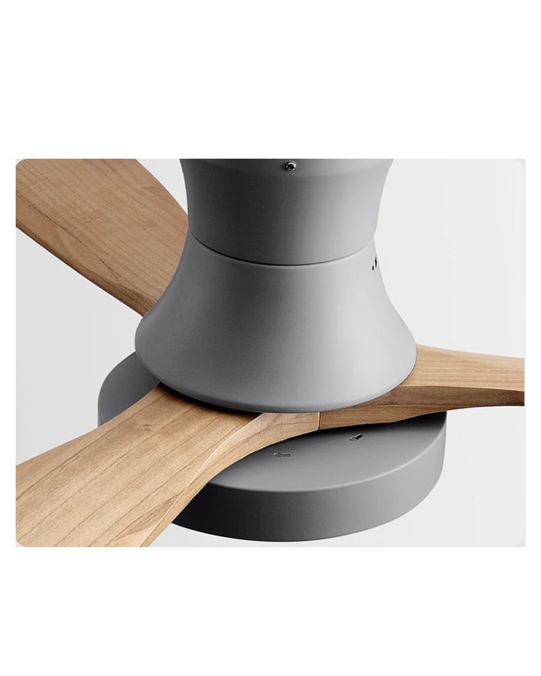 WOMO 3 Wood Blade Hugger Ceiling Fan Lamp-WM5120