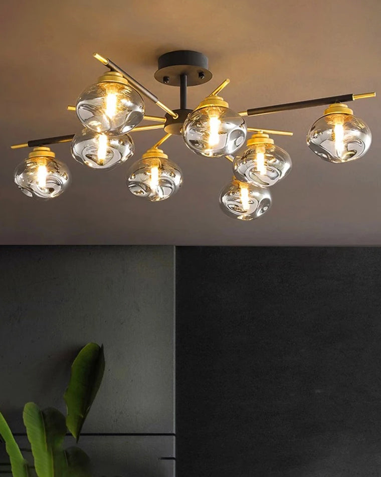 WOMO Blown Glass Flush Mount Chandelier-WM2261