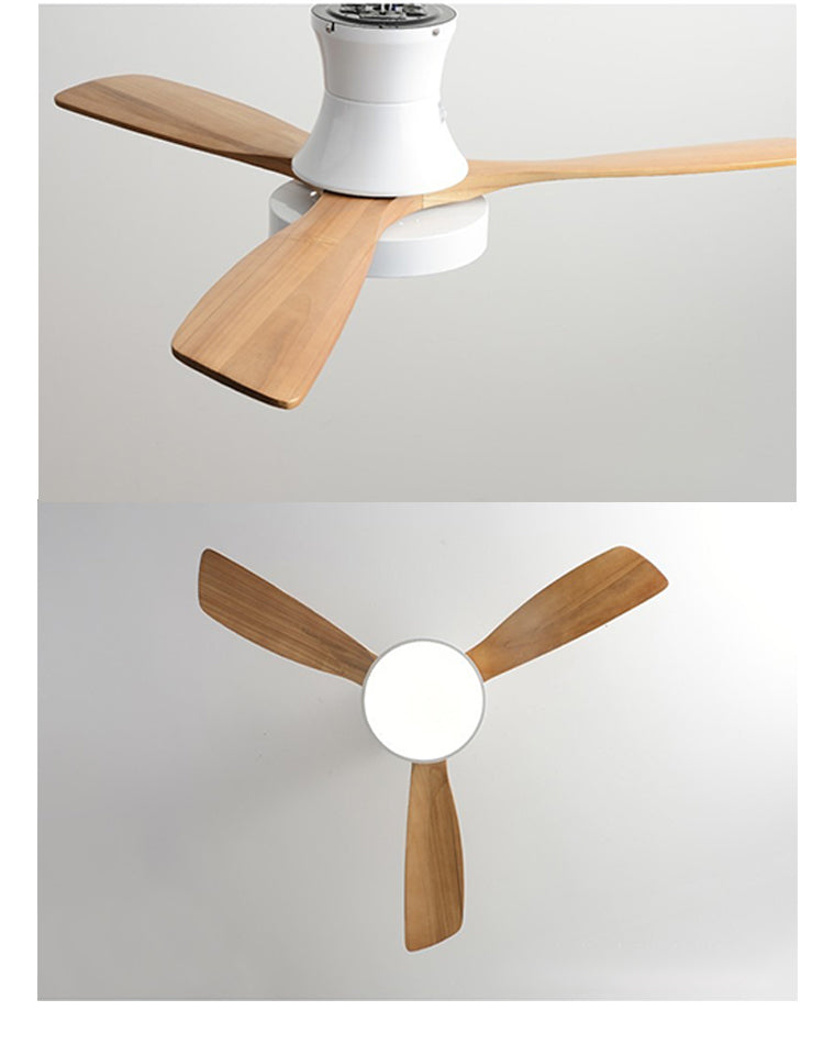WOMO 3 Wood Blade Hugger Ceiling Fan Lamp-WM5120