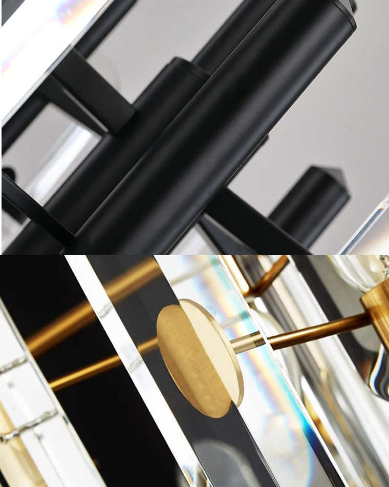 WOMO Black Candle Crystal Chandelier-WM2519