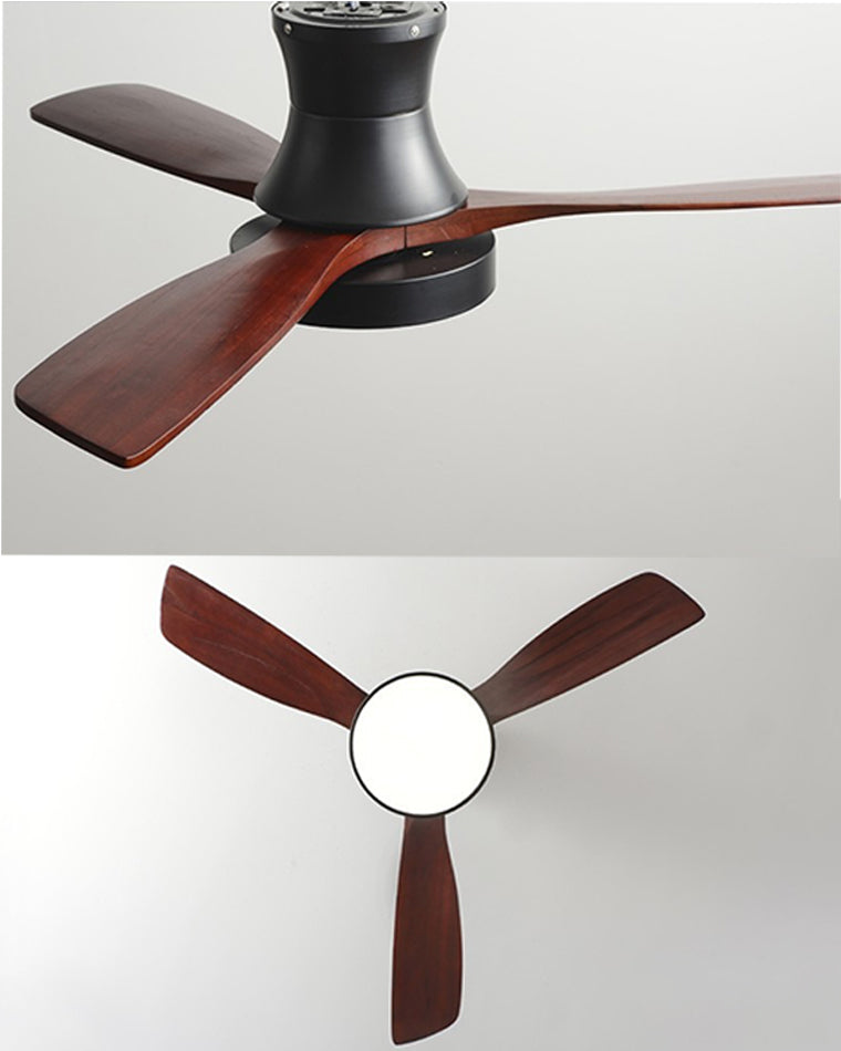 WOMO 3 Wood Blade Hugger Ceiling Fan Lamp-WM5120