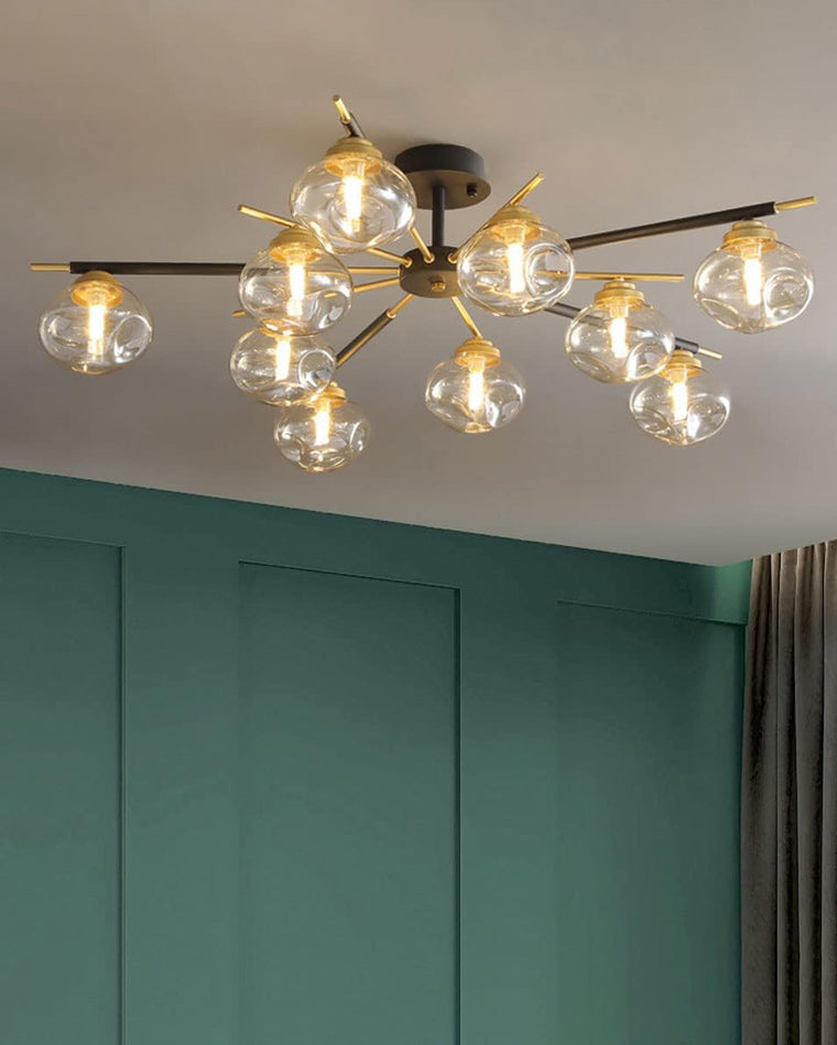 WOMO Blown Glass Flush Mount Chandelier-WM2261