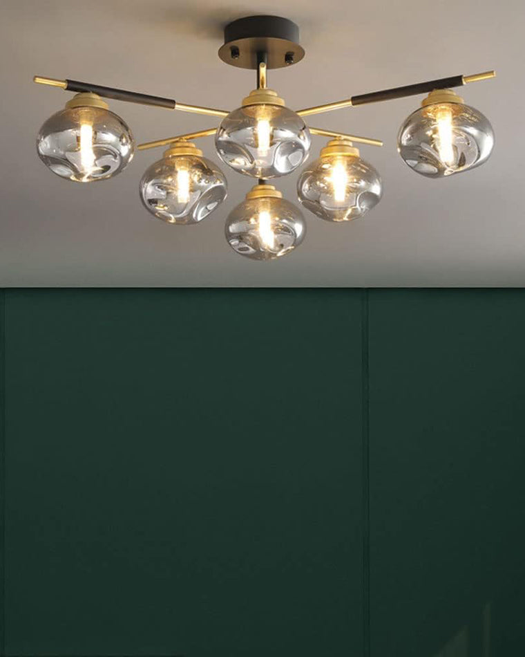WOMO Blown Glass Flush Mount Chandelier-WM2261