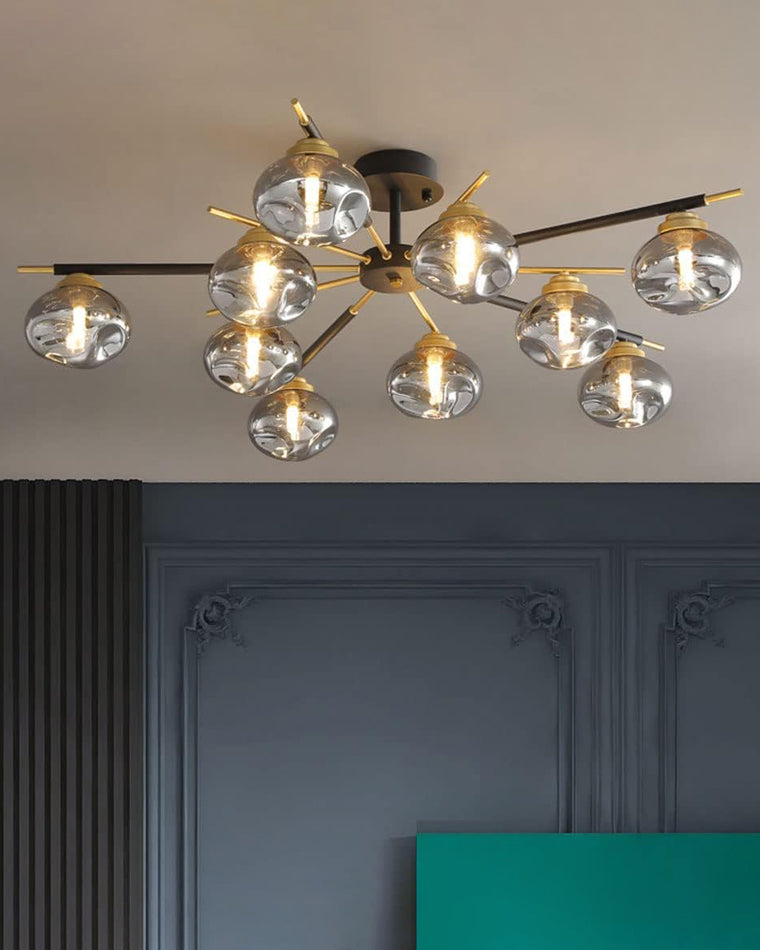 WOMO Blown Glass Flush Mount Chandelier-WM2261