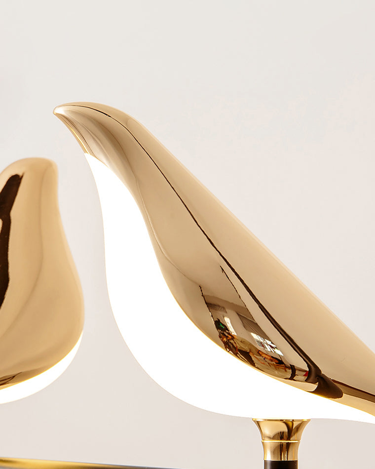 WOMO Black and Gold Bird Chandelier-WM2512