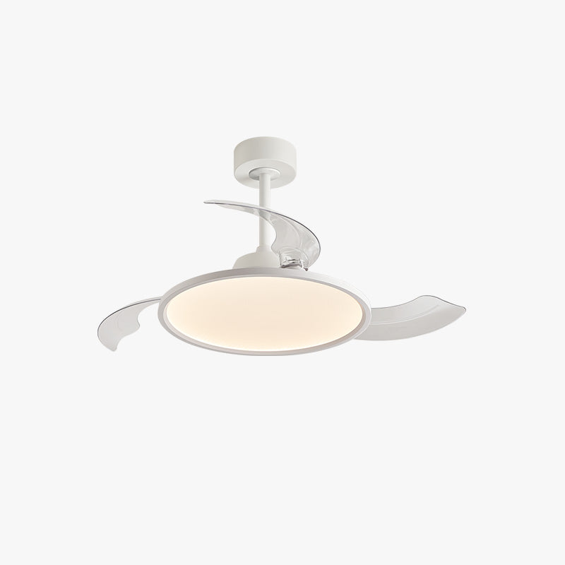 WOMO White Retractable Ceiling Fan Lamp-WM5035