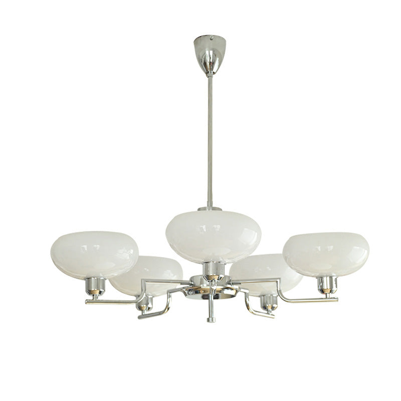 WOMO 1920s Milk Glass Chandelier-WM2301