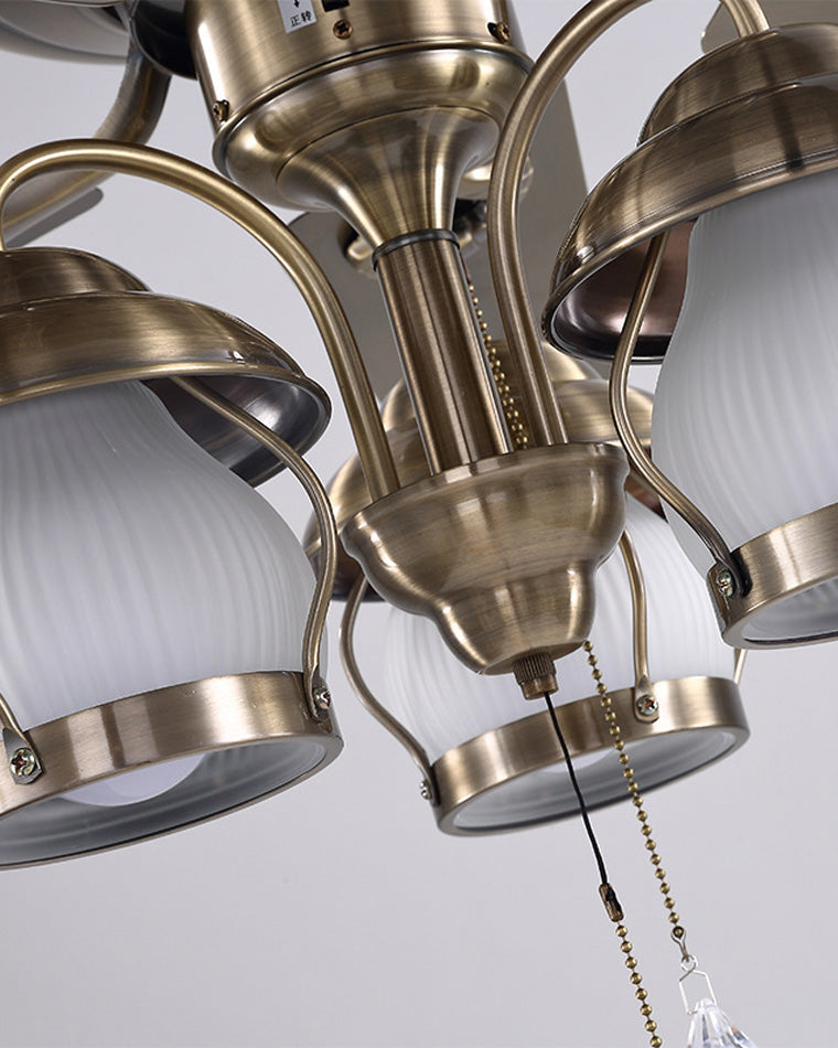 WOMO 52" Vintage Ceiling Fan Chandelier-WM5031