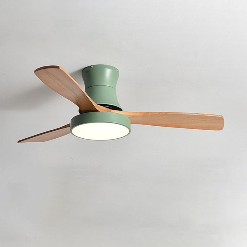 WOMO 3 Wood Blade Hugger Ceiling Fan Lamp-WM5120