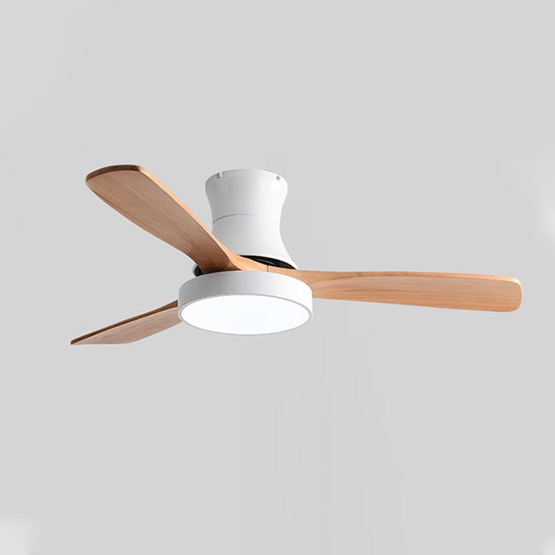 WOMO 3 Wood Blade Hugger Ceiling Fan Lamp-WM5120