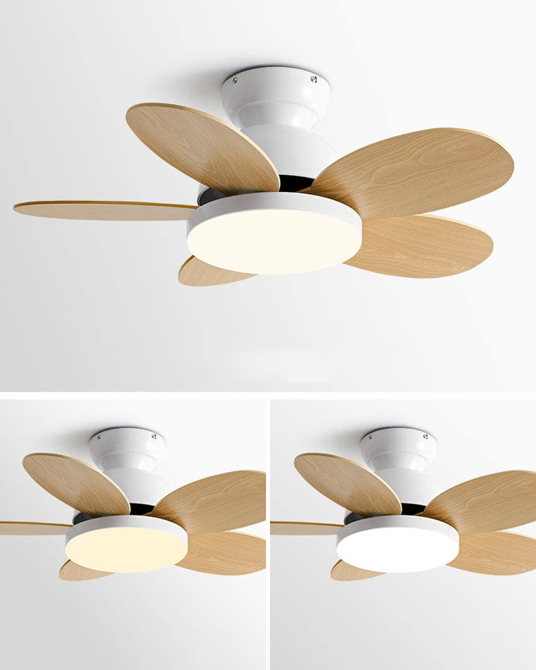 WOMO 36" Scandi Wood Ceiling Fan Lamp-WM5004