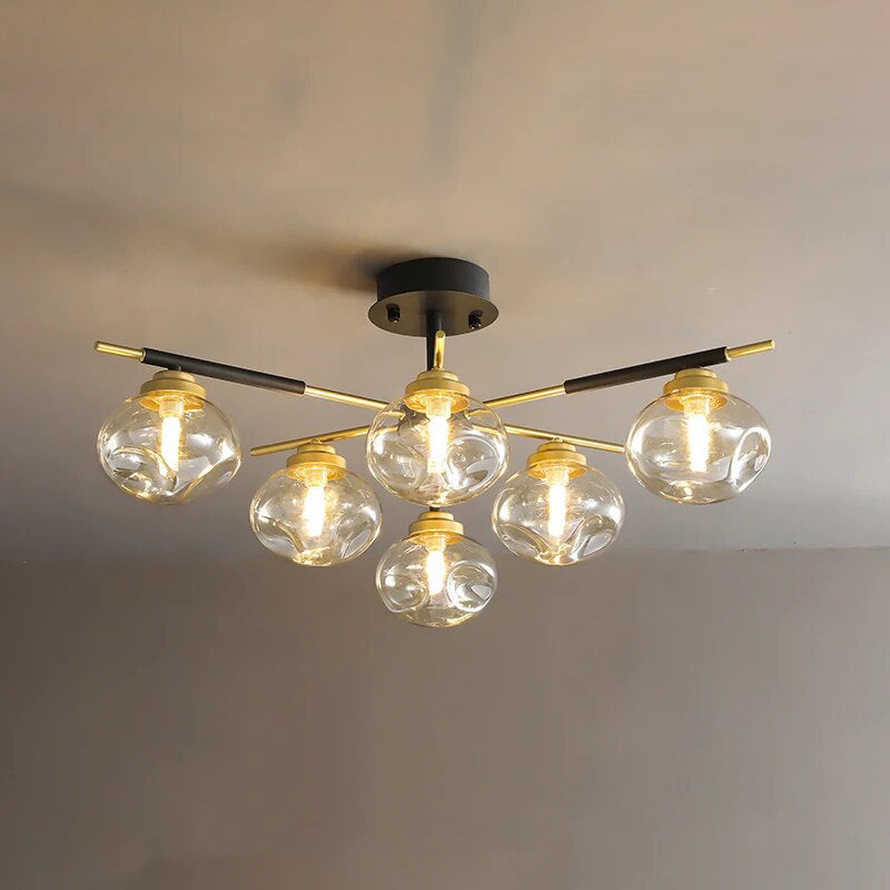 WOMO Blown Glass Flush Mount Chandelier-WM2261