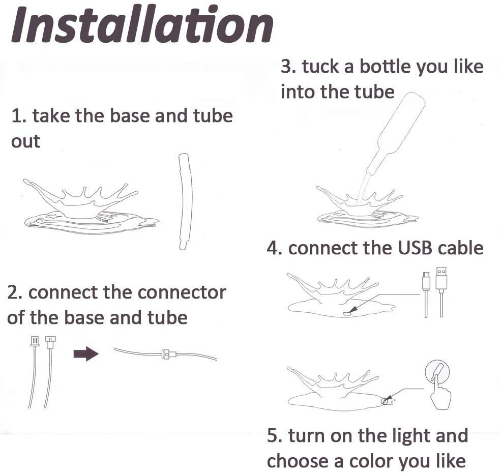 3D Bottle Pouring Splash Light - Nordic Side -