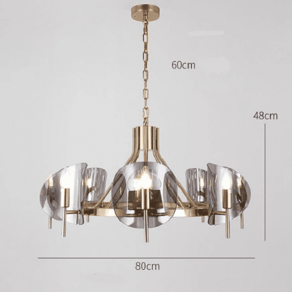 8 - Light Modern Wagon Wheel Chandelier