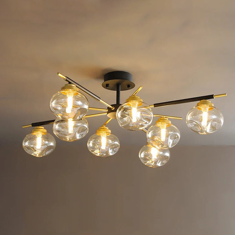 WOMO Blown Glass Flush Mount Chandelier-WM2261