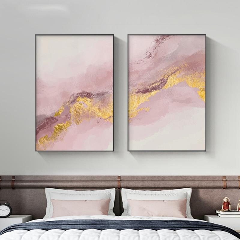 Abstract Pink & Golden