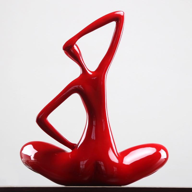 Abstract Artisan-Made Yoga Pose Statue